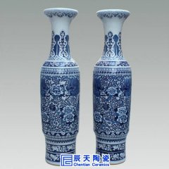 景德鎮(zhèn)落地大花瓶燒制工藝，多作陶瓷禮品用